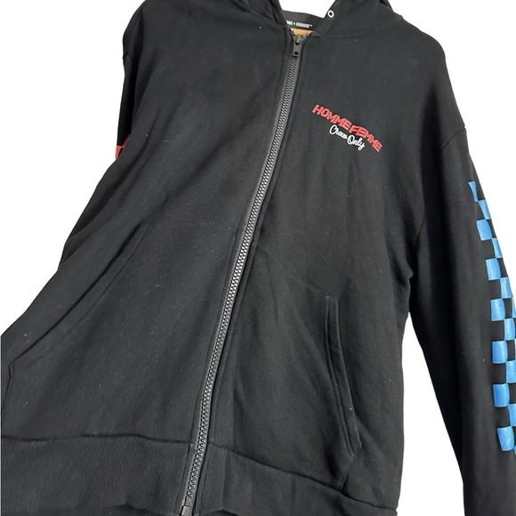 Homme+Femme 500 CREW ZIP HOODIE BLACK Size LARGE - Picture 17 of 17